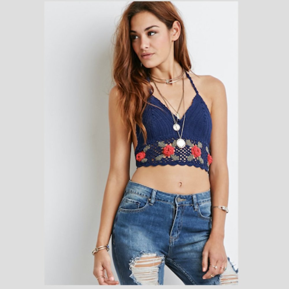 Forever 21 crochet crop top